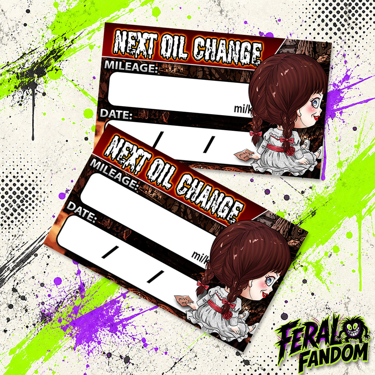 Annabelle Oil Change Stickers
