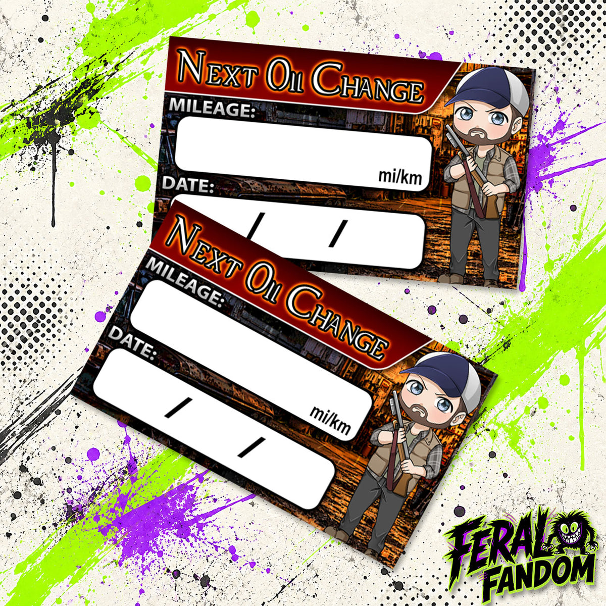 Bobby Singer Oil Change Stickers