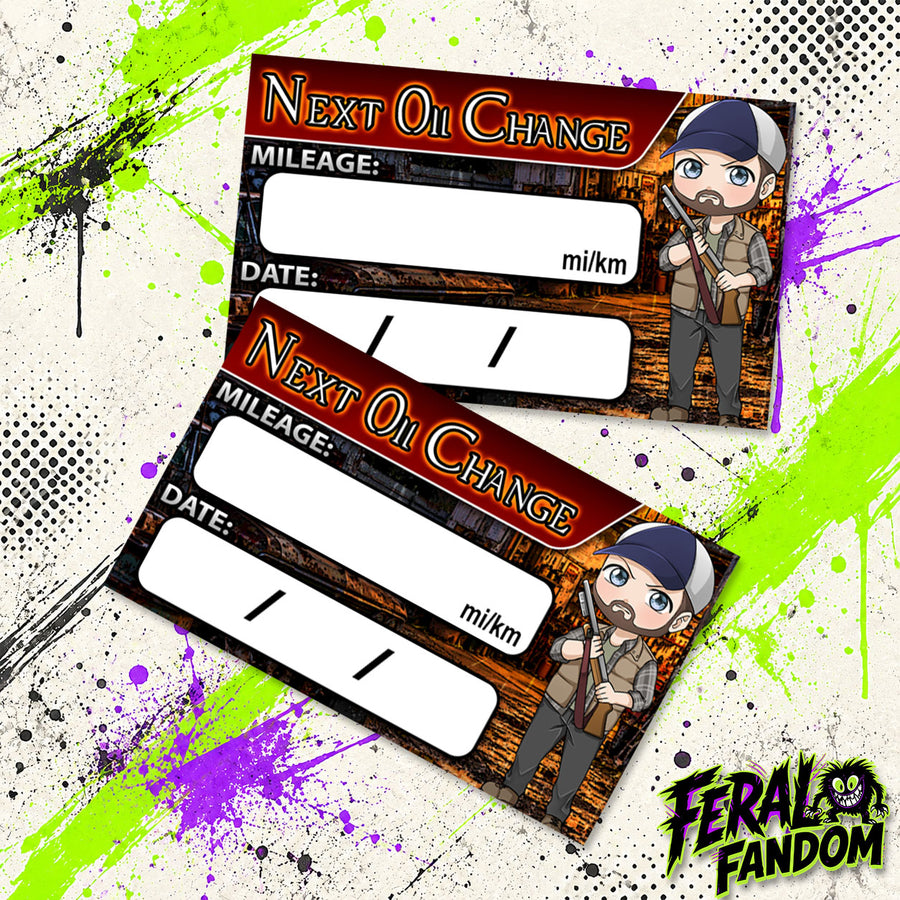 Bobby Singer Oil Change Stickers