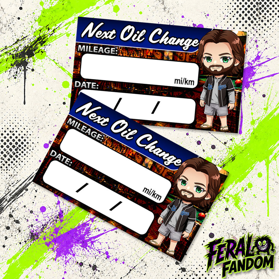 Camden Casey Oil Change Stickers