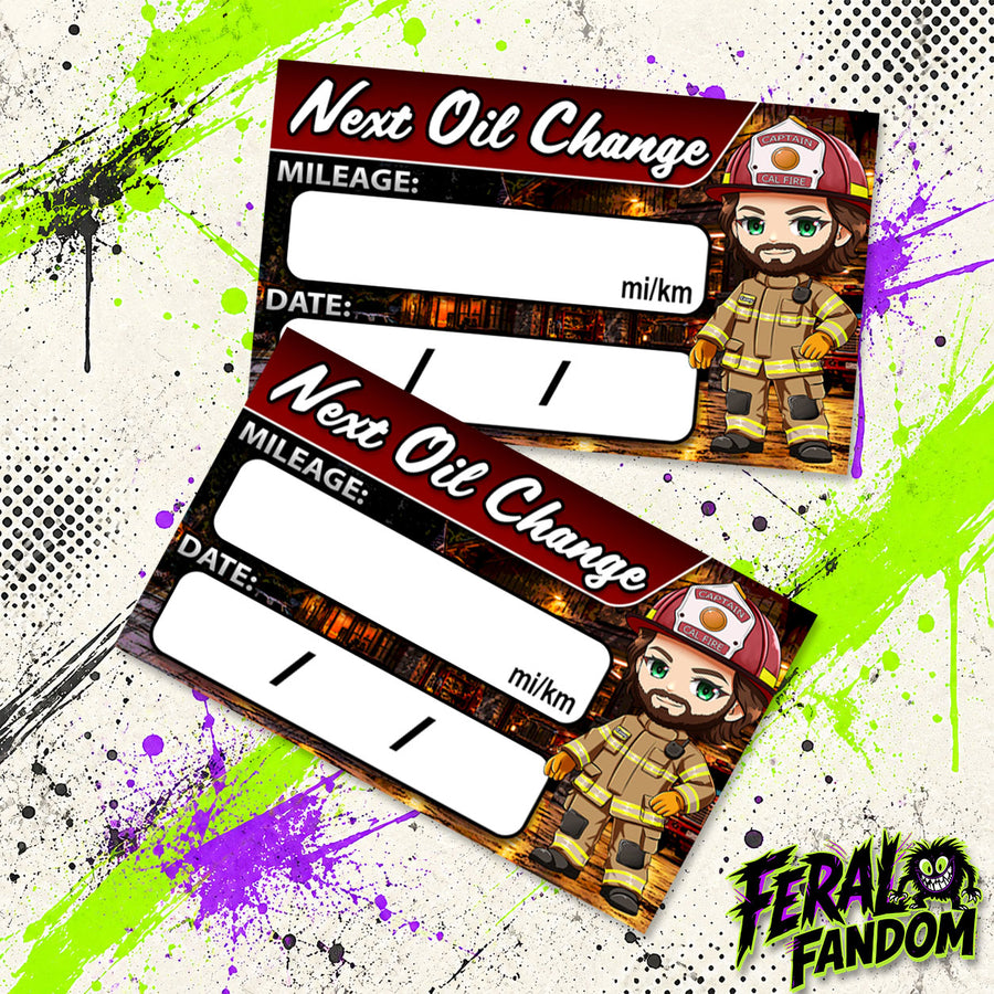 Captain Camden Casey Oil Change Stickers