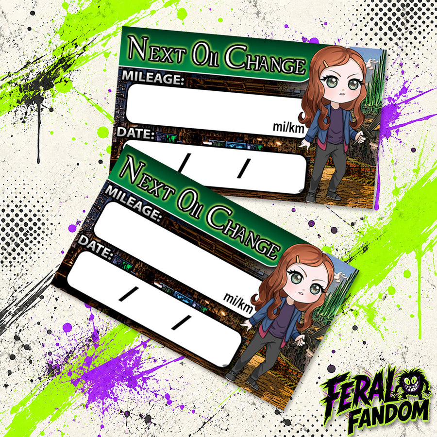 Charlie Bradbury Oil Change Stickers