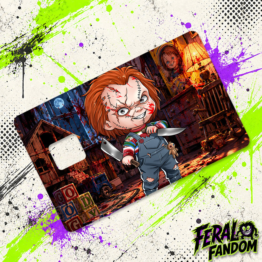 Little Red Menace character artwork for Feral Fandom credit card skin
