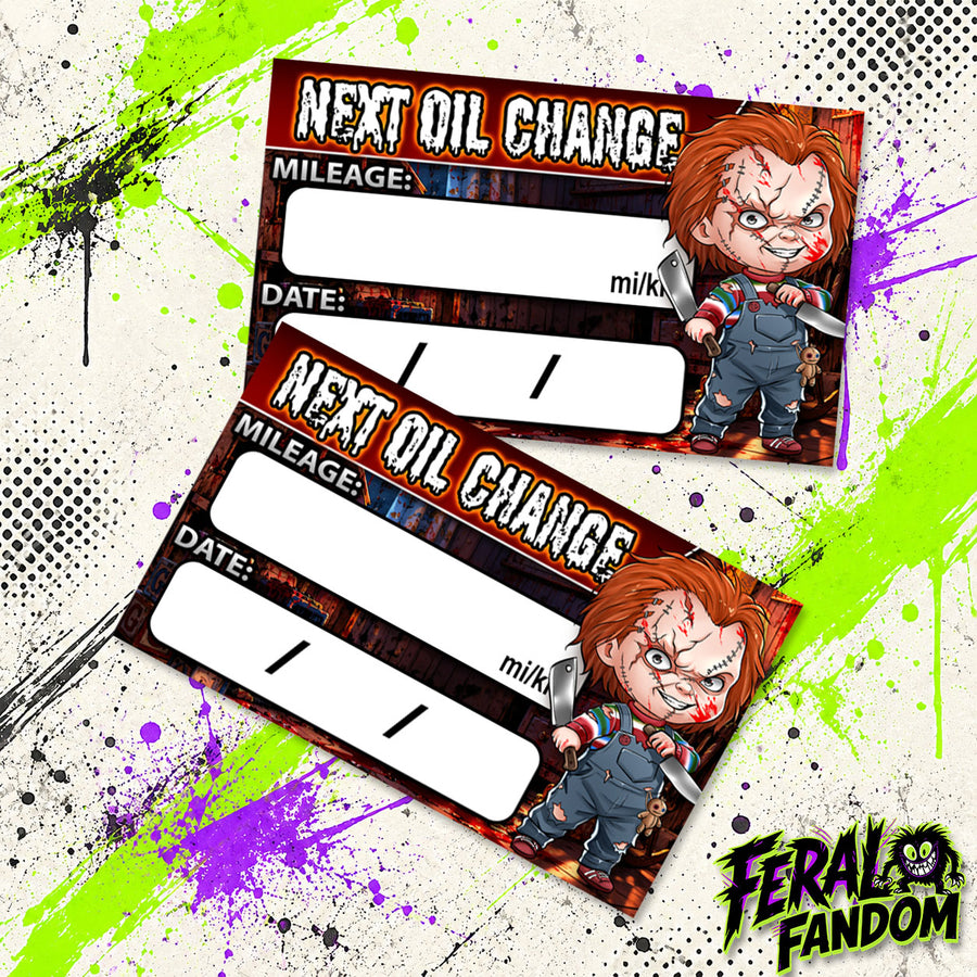 Little Red Menace Oil Change Stickers