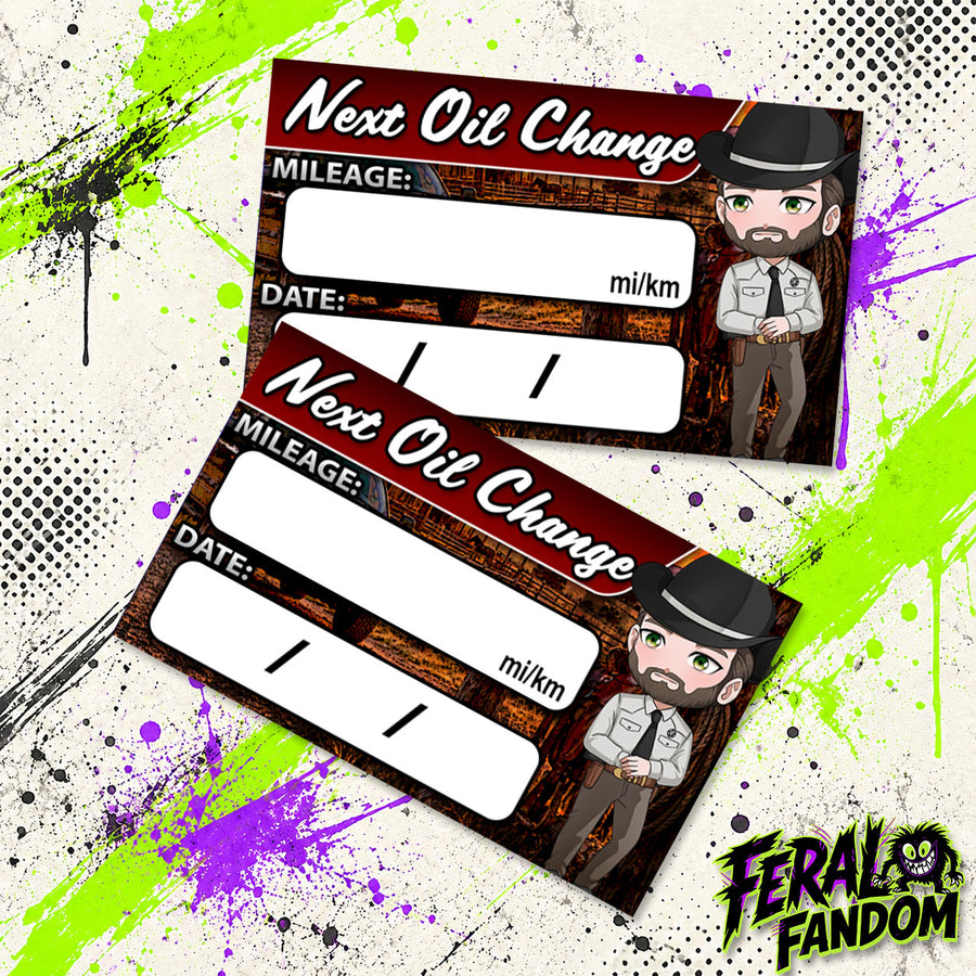 Cordell Walker Oil Change Stickers