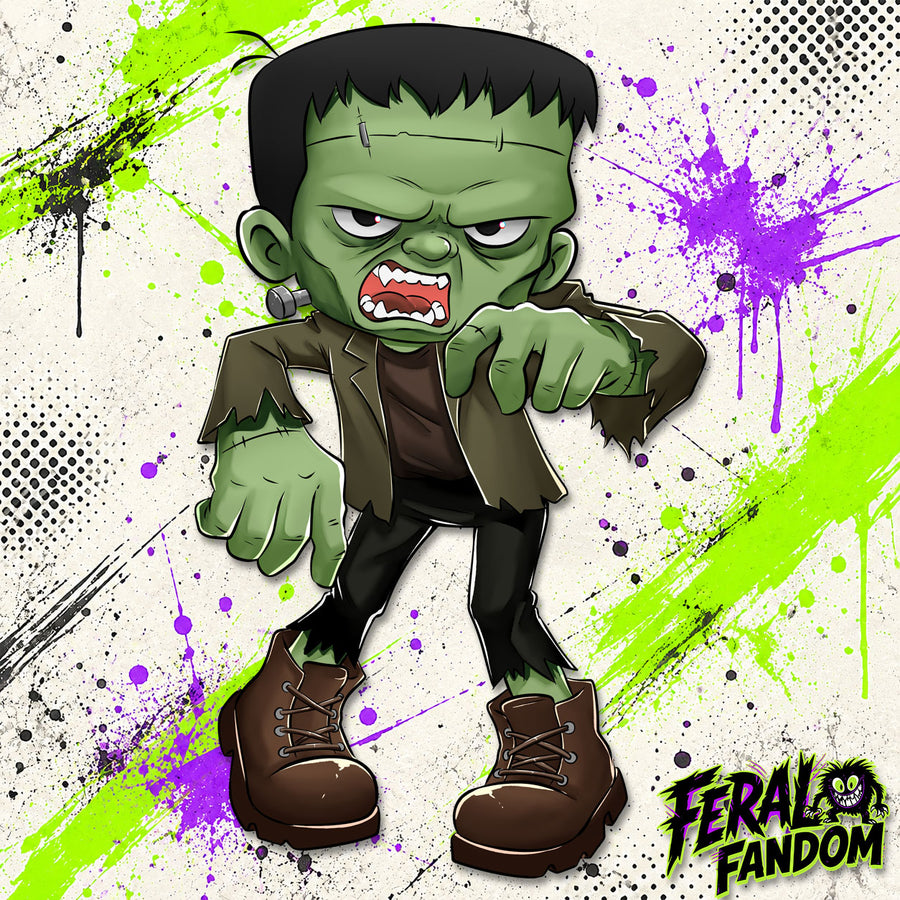 Reanimated Rebel chibi horror KissCut sticker artwork