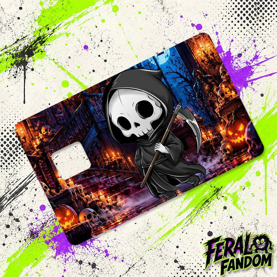 Grim Reaper character artwork for Feral Fandom credit card skin
