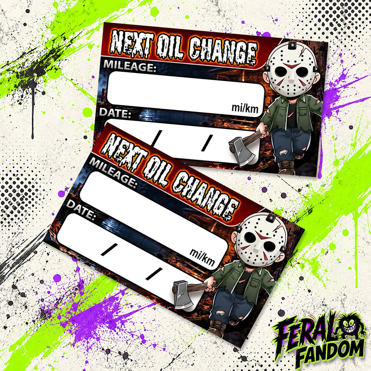 The Unhappy Camper Oil Change Stickers