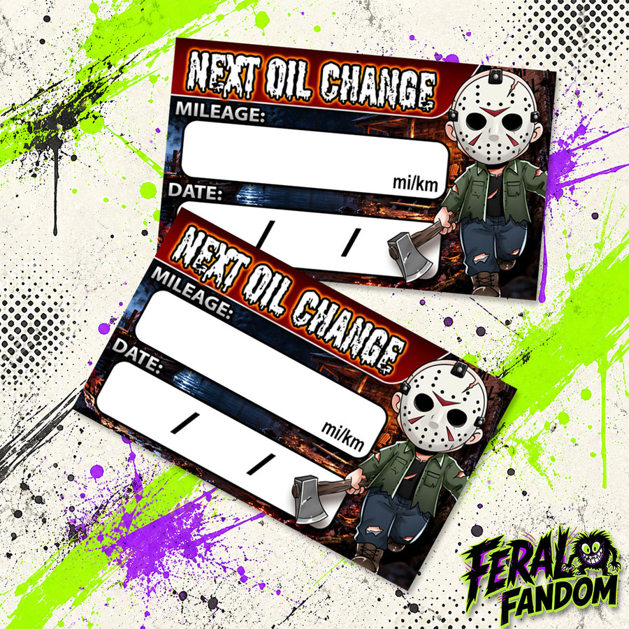 The Unhappy Camper Oil Change Stickers