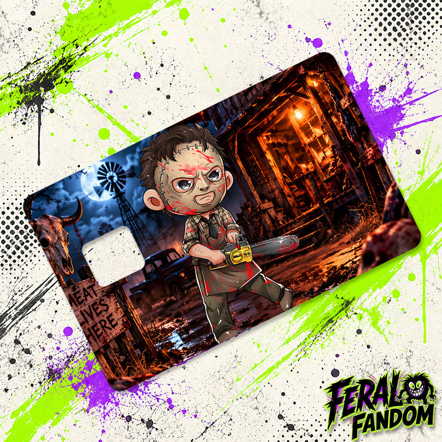 Chainsaw Menace character artwork for Feral Fandom credit card skin
