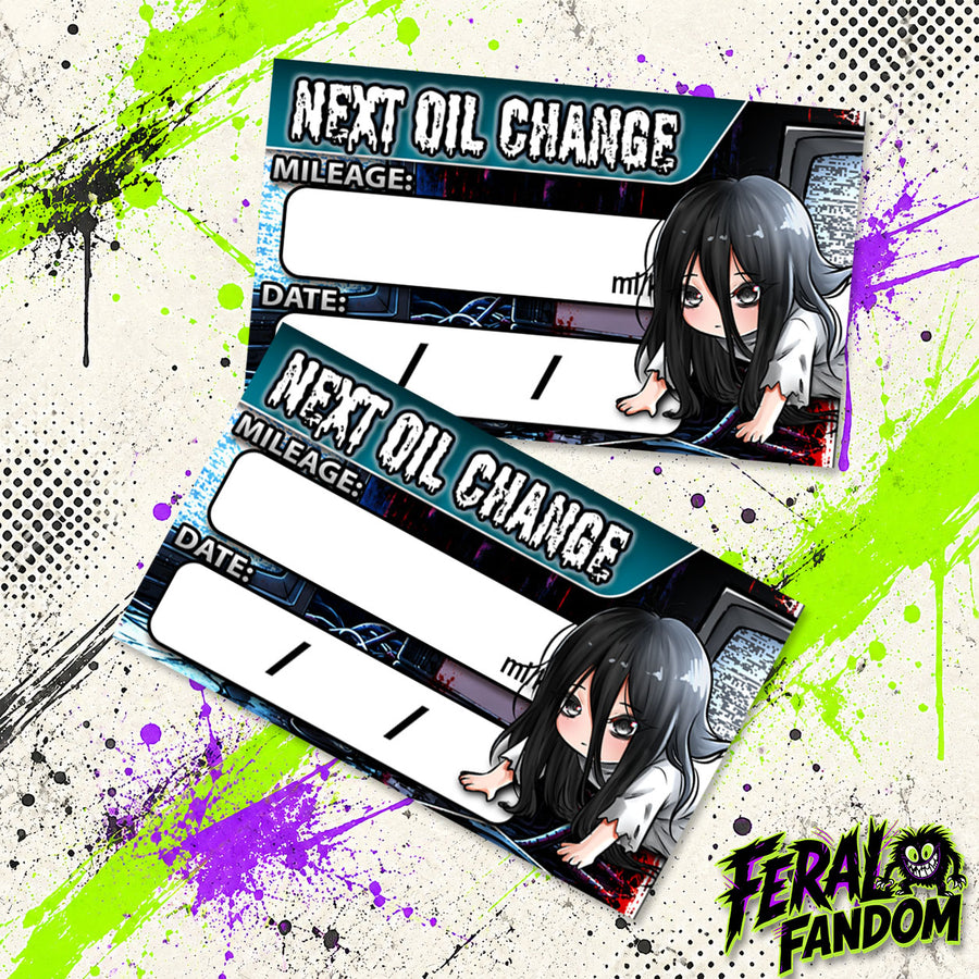 Static Crawler Oil Change Stickers