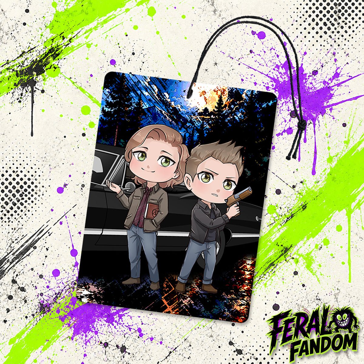 Sam and Dean with Baby Air Freshener