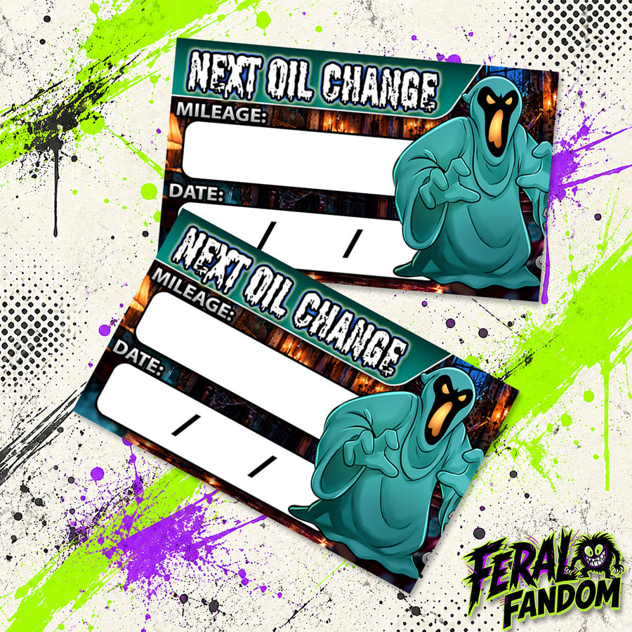 Haunted Hooligan Oil Change Stickers