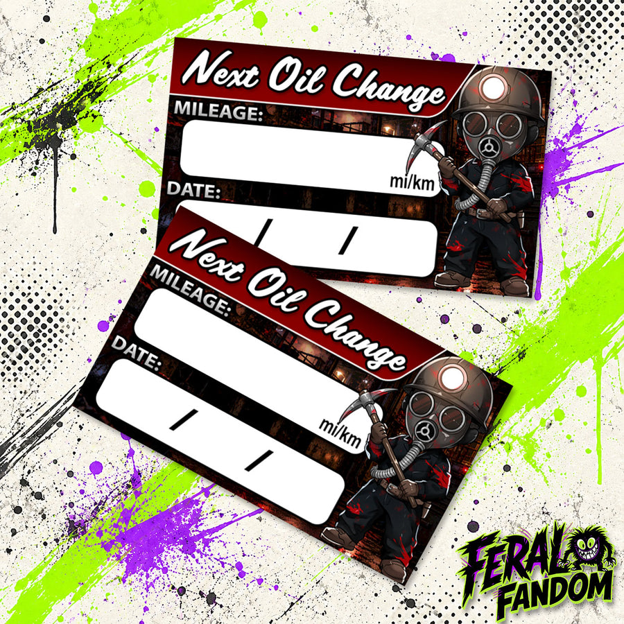 The Miner Oil Change Stickers