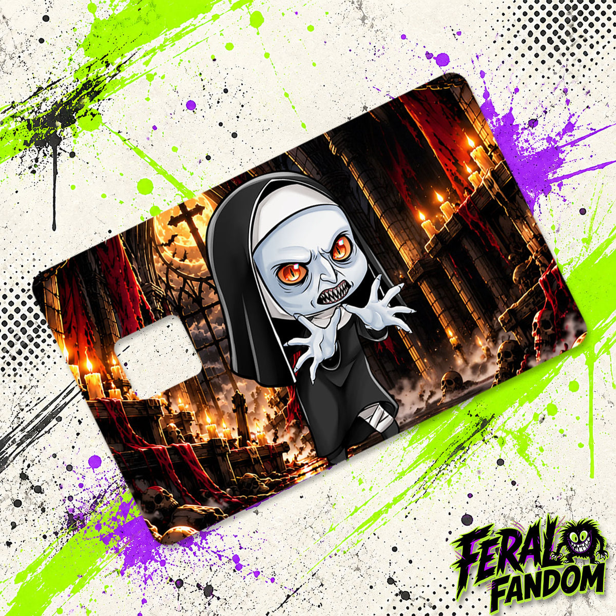 Demonic Sister character artwork for Feral Fandom credit card skin
